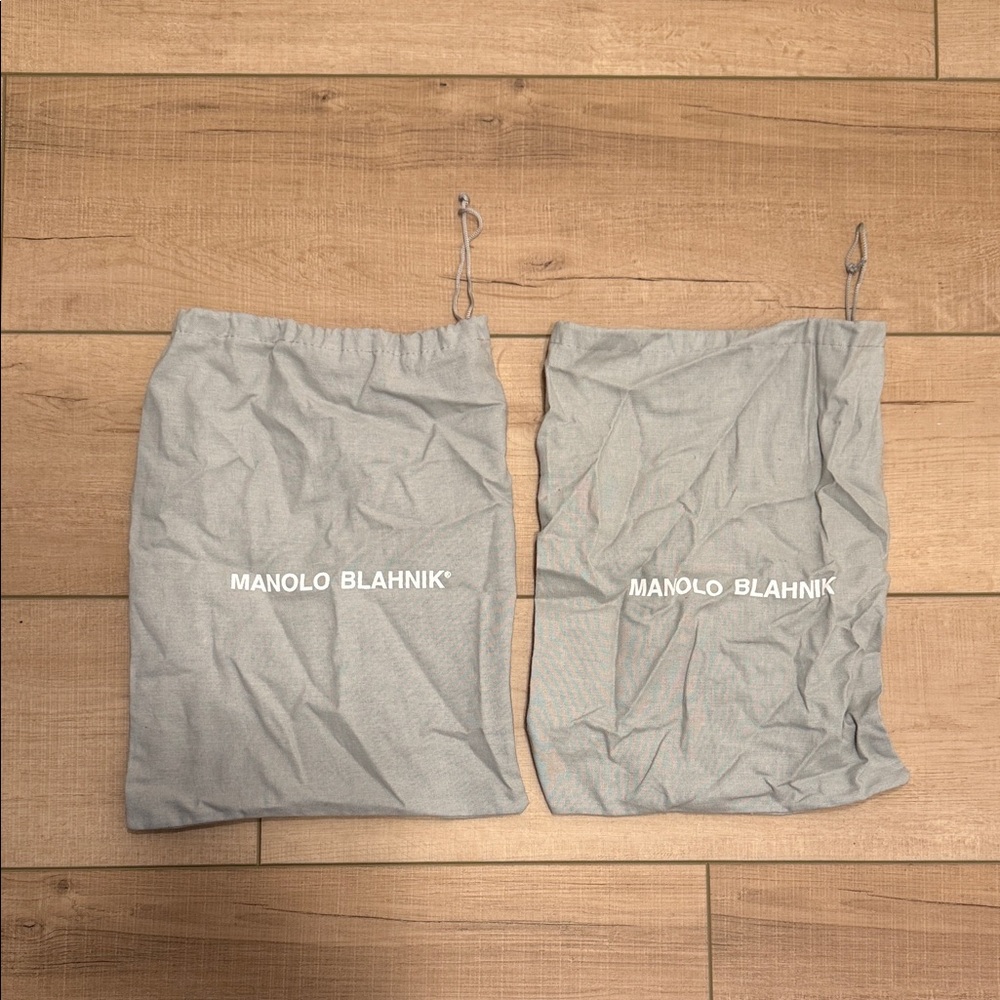 Manolo Blahnik Silver Dust Bags